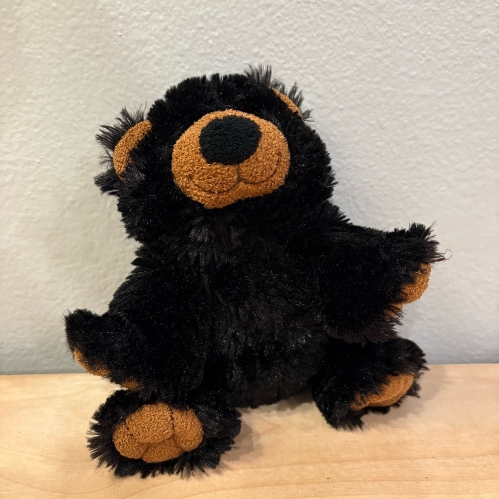 Unipak 8" Black Soft Fluffy Mini Plush Stuffed Animal Baby Nursery Toy Bear